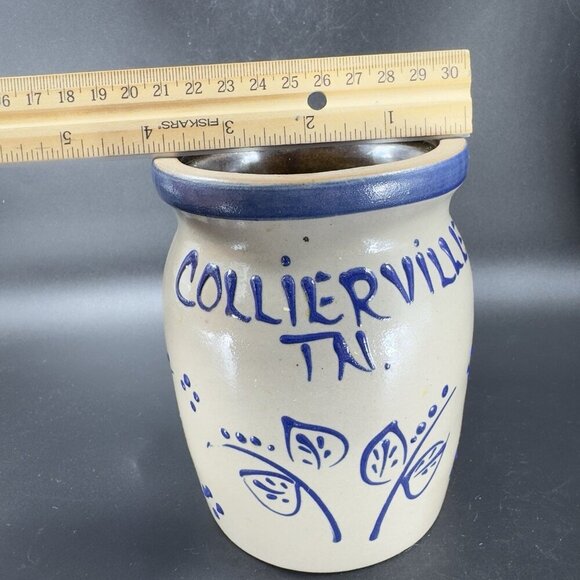 1995 Beaumont Brothers Pottery Stoneware Utensil Holder Vase Salt Glaze TN BBP - Picture 4 of 12